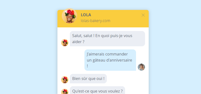 Exemples de ventes e-commerce générées par chatbot