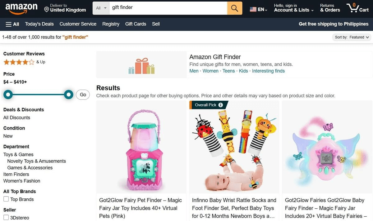 Gift Finder par Amazon