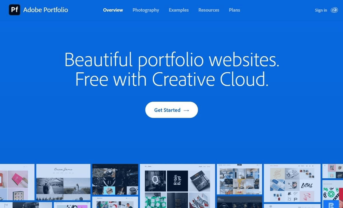 Adobe Portfolio pour la Présentation Créative