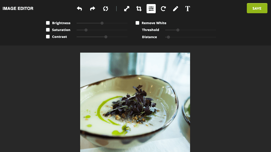 Sử dụng trình chỉnh sửa hình ảnh của Strikingly