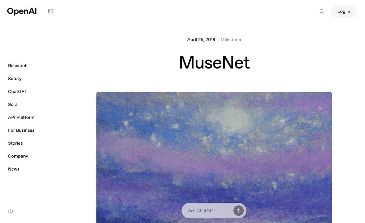 MuseNet d'OpenAI