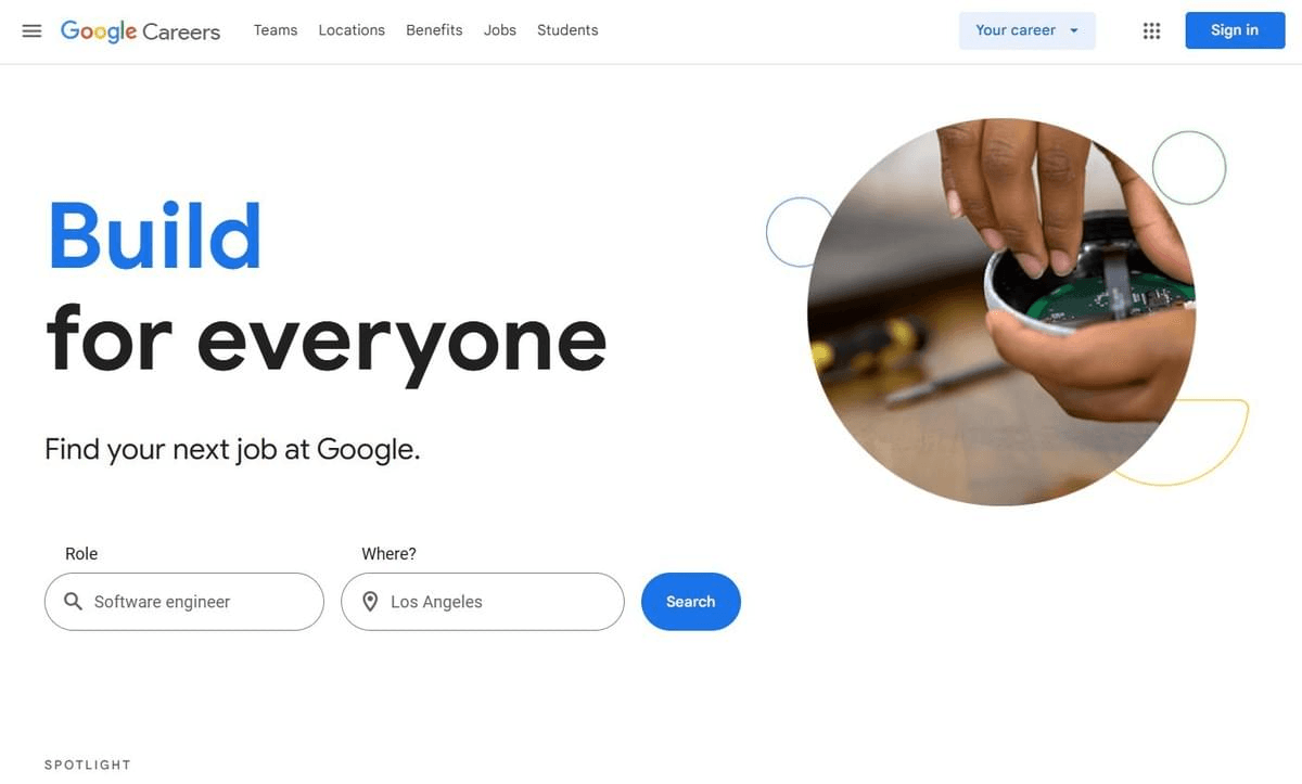 L'application multi-étapes de Google