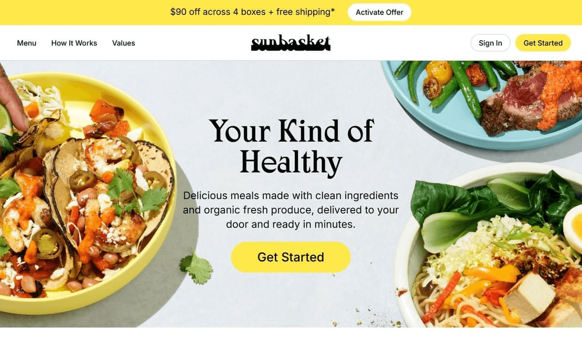 Sun Basket : Options Organiques et Fraîches