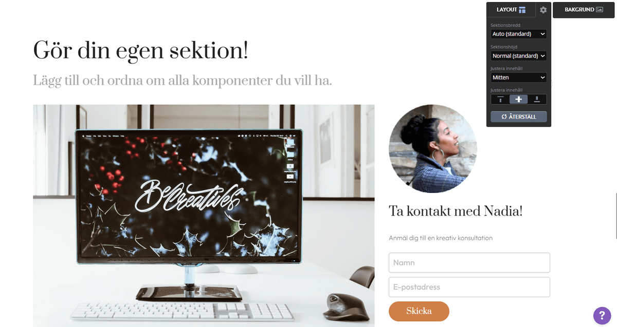 Enkel anpassning för en varumärkesupplevelse