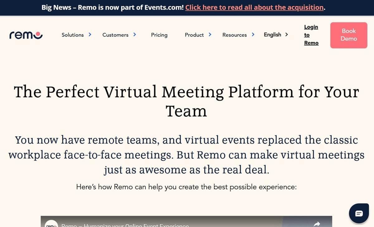  Remo : Espaces de réunion interactifs
