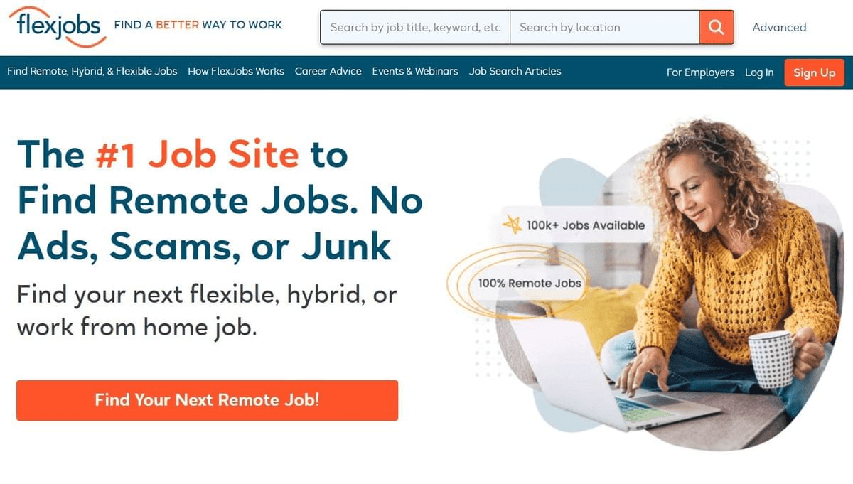 FlexJobs : Travail à distance et flexible