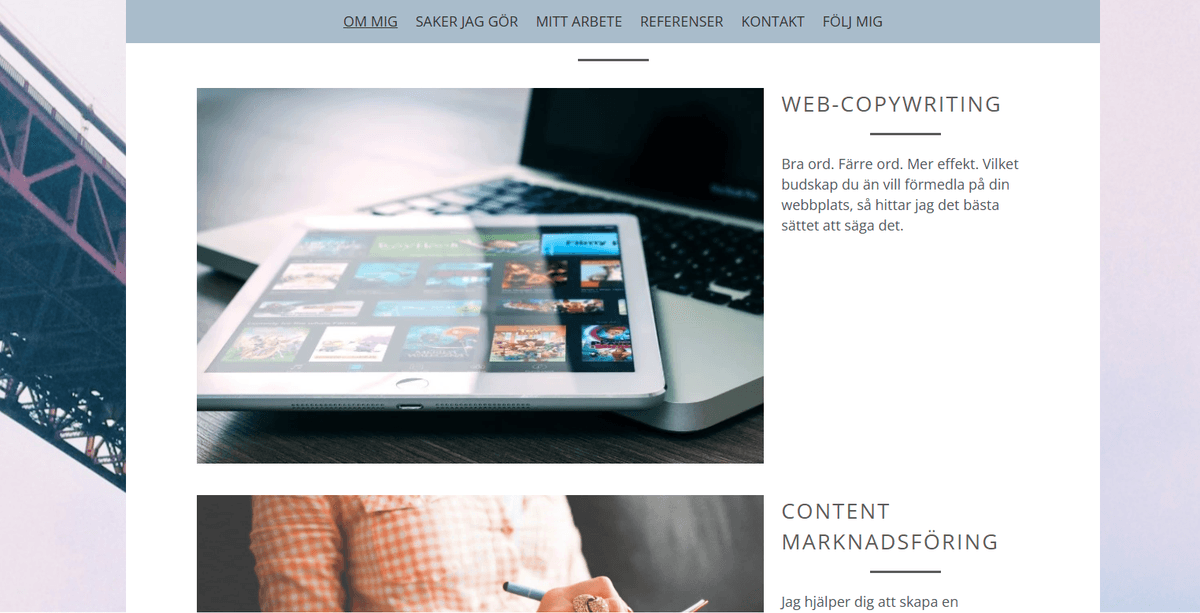  Skapa din Om Mig-sida