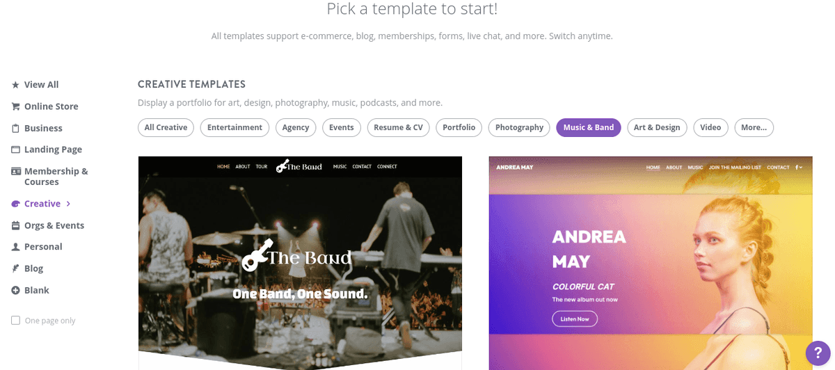 Tạo một trang web trên Strikingly
