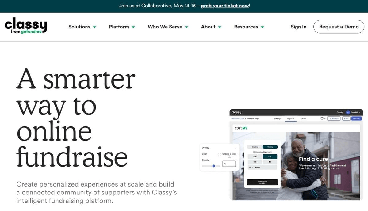  Classy : Un moteur de collecte de fonds puissant