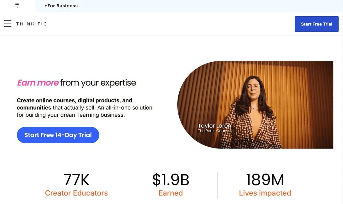 Thinkific : Adapté aux éducateurs