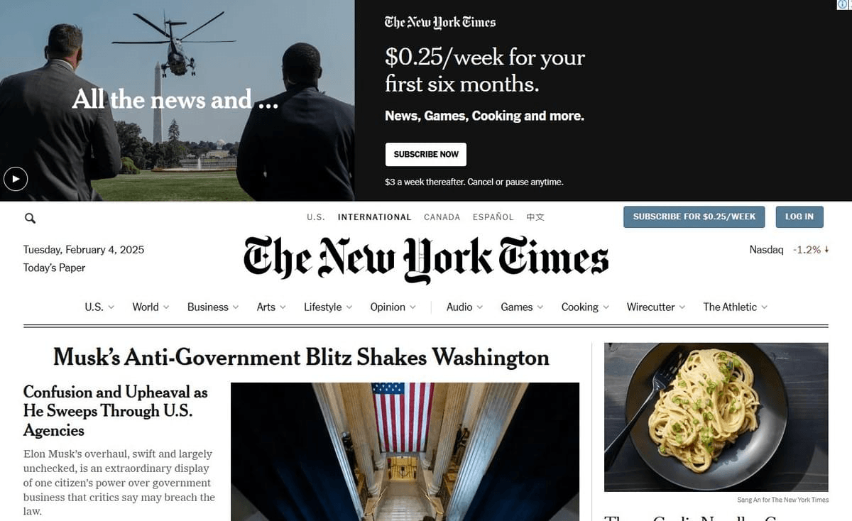 Mettre en avant le New York Times