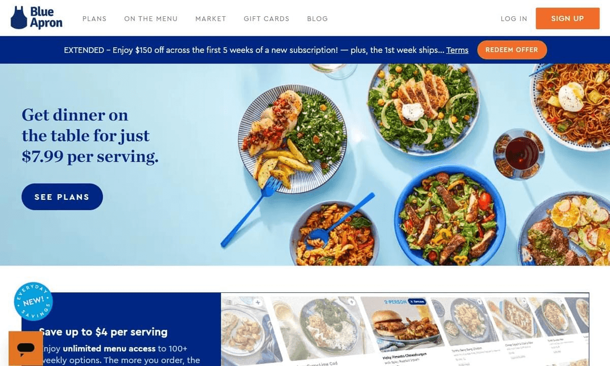 Blue Apron : Aventures culinaires à domicile
