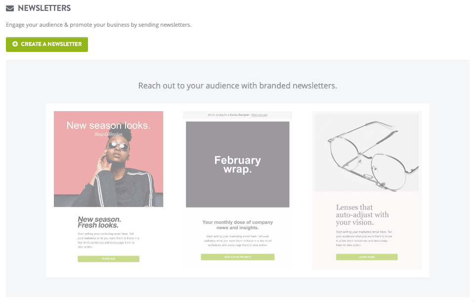 Công cụ tiếp thị tích hợp sẵn
