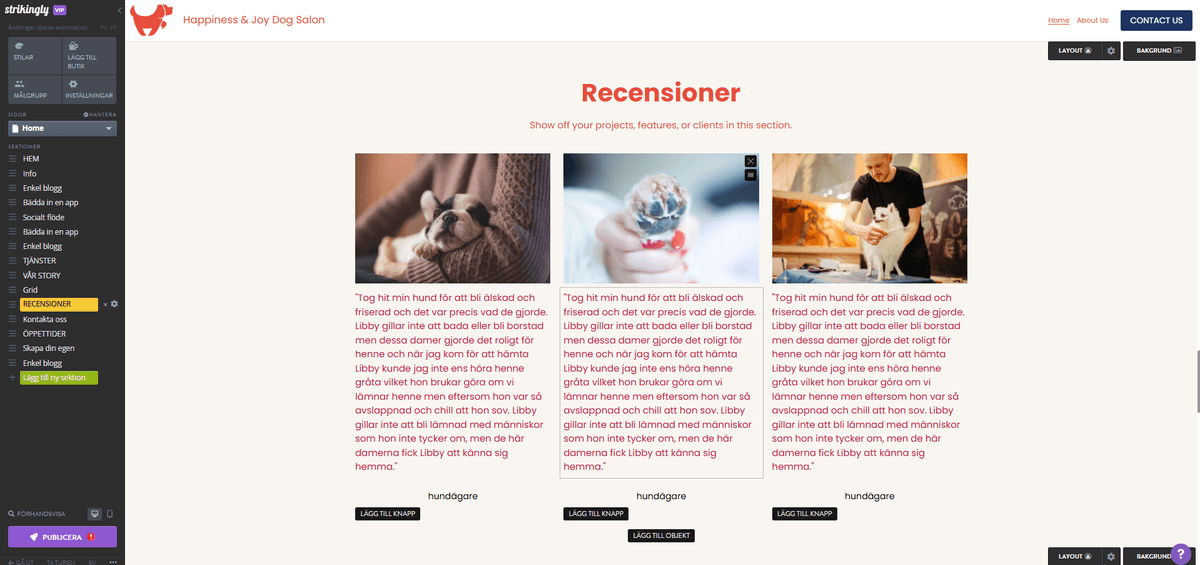 Copywriting-tips för Strikingly