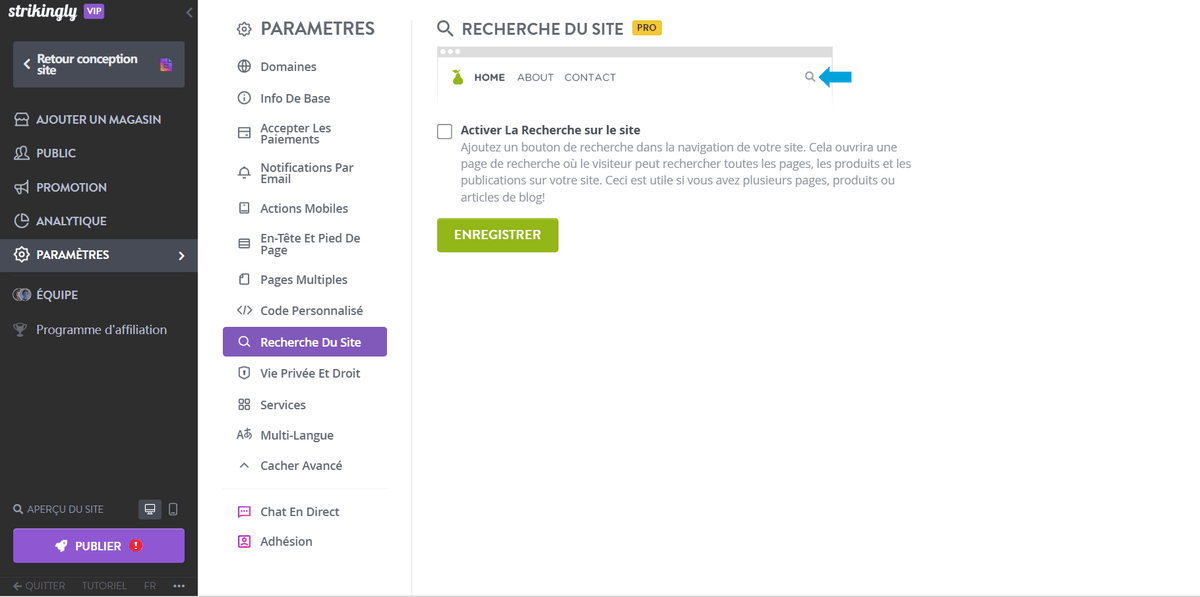 Options de recherche et de filtrage robustes