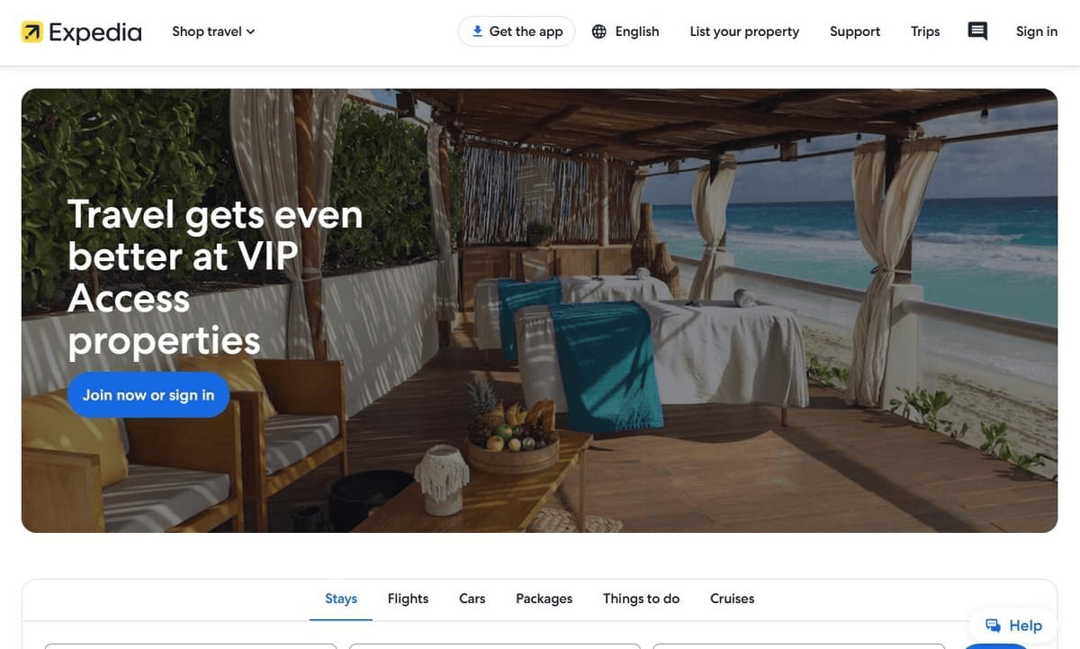 Accès VIP Expedia