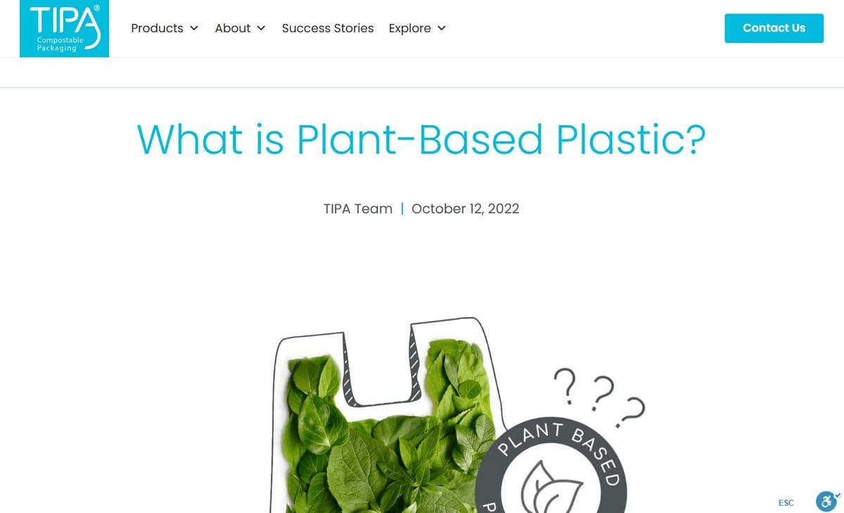 Plastiques d'origine végétale