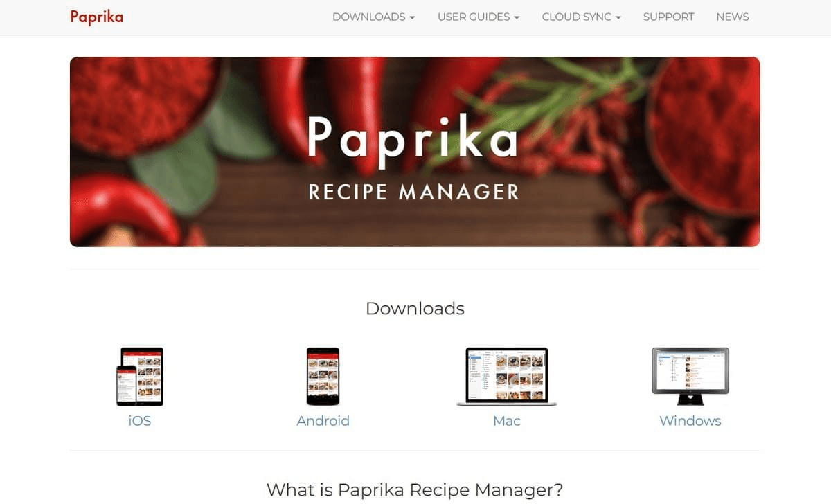 Gestionnaire de Recettes Paprika