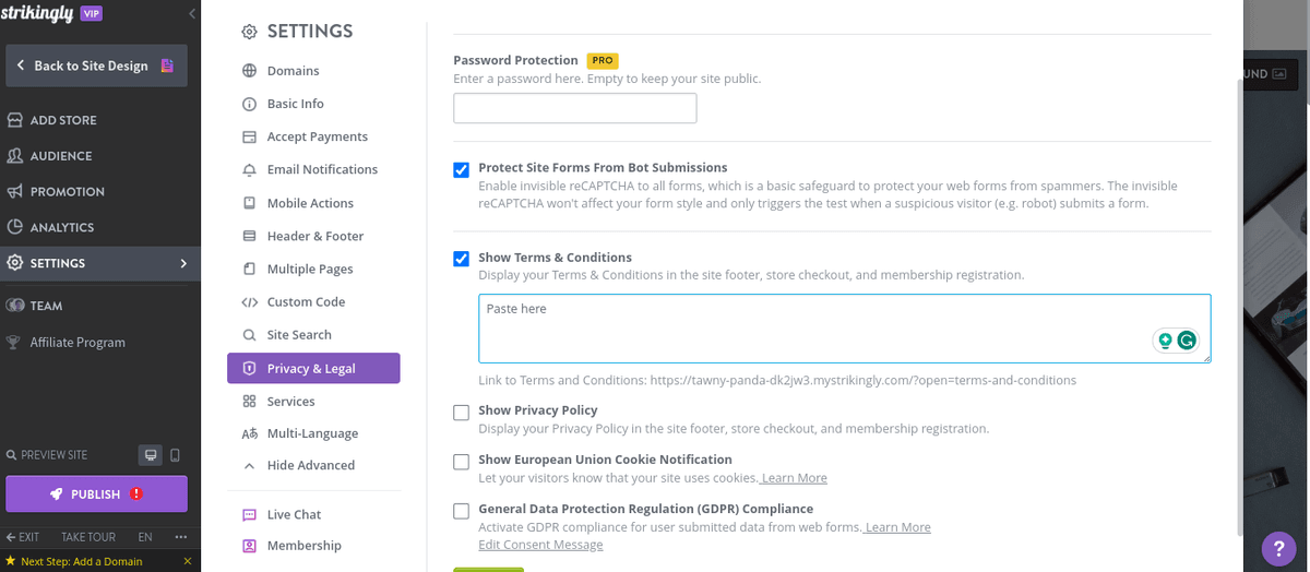Cập nhật điều khoản dịch vụ