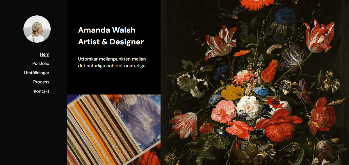 Element av ett framstående grafiskt design-CV