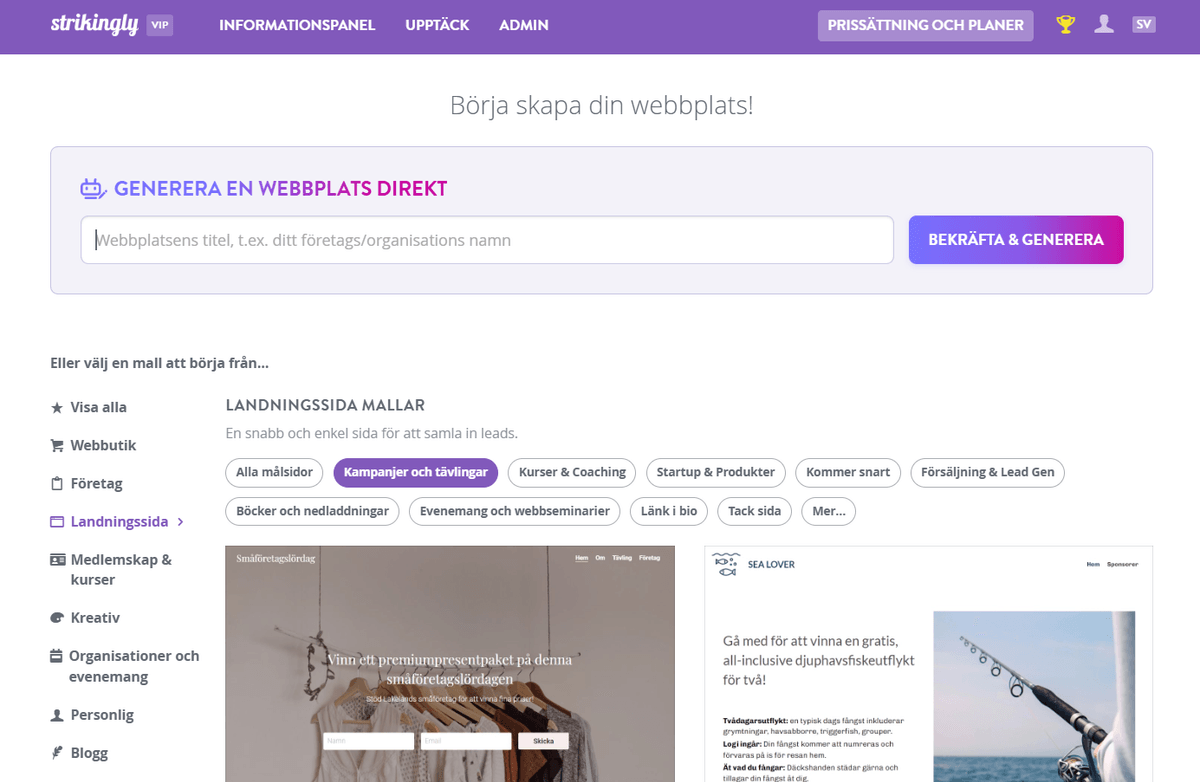 Hur man använder Strikingly för dina privata etikettprodukter