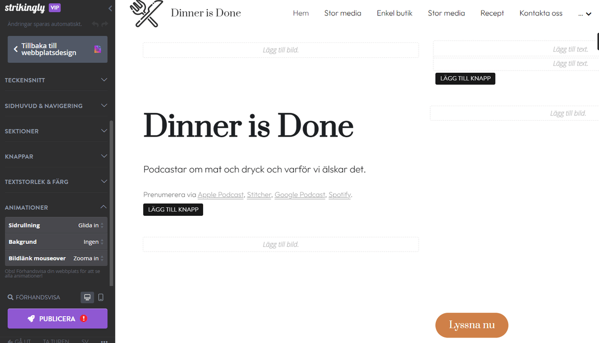 Gratis webbplatsbyggare