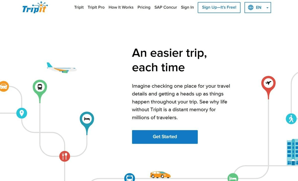 TripIt : Planification facile