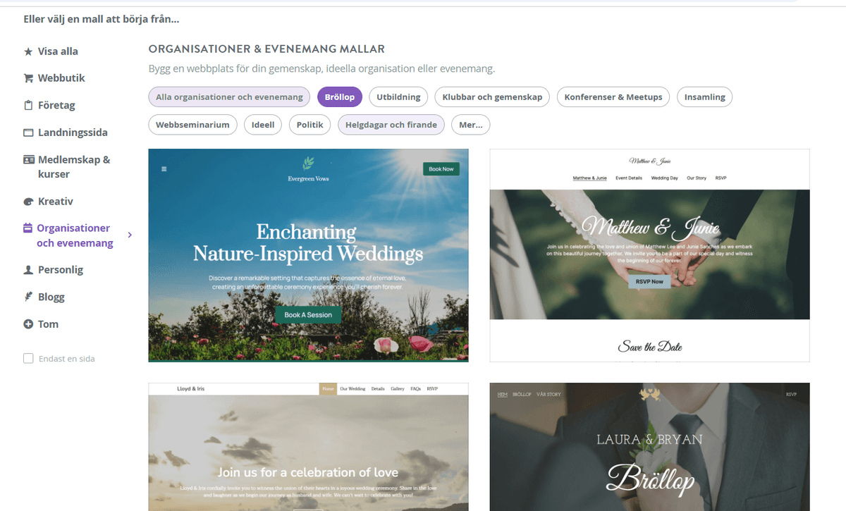 Förbättra skönheten i dina bröllopsfoton med Strikingly