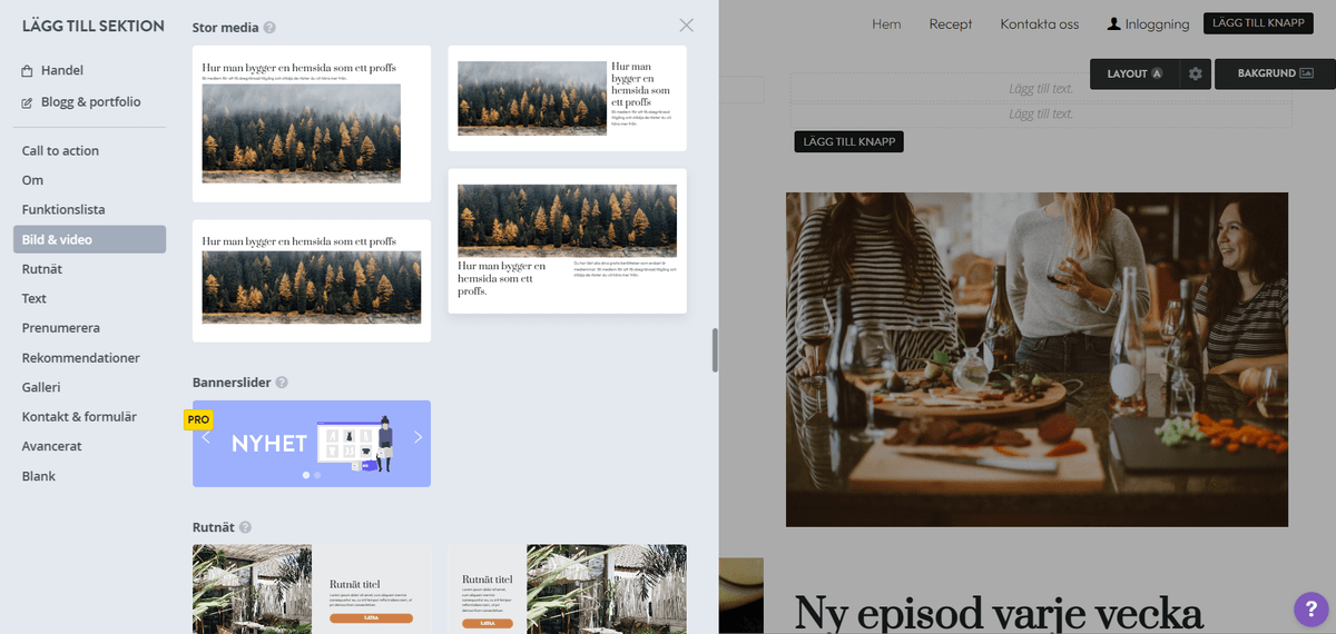 Cinemagraphs på Strikingly