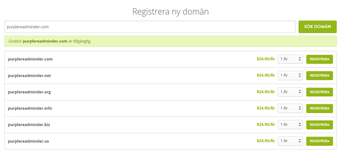 Välja den perfekta domänförlängningen