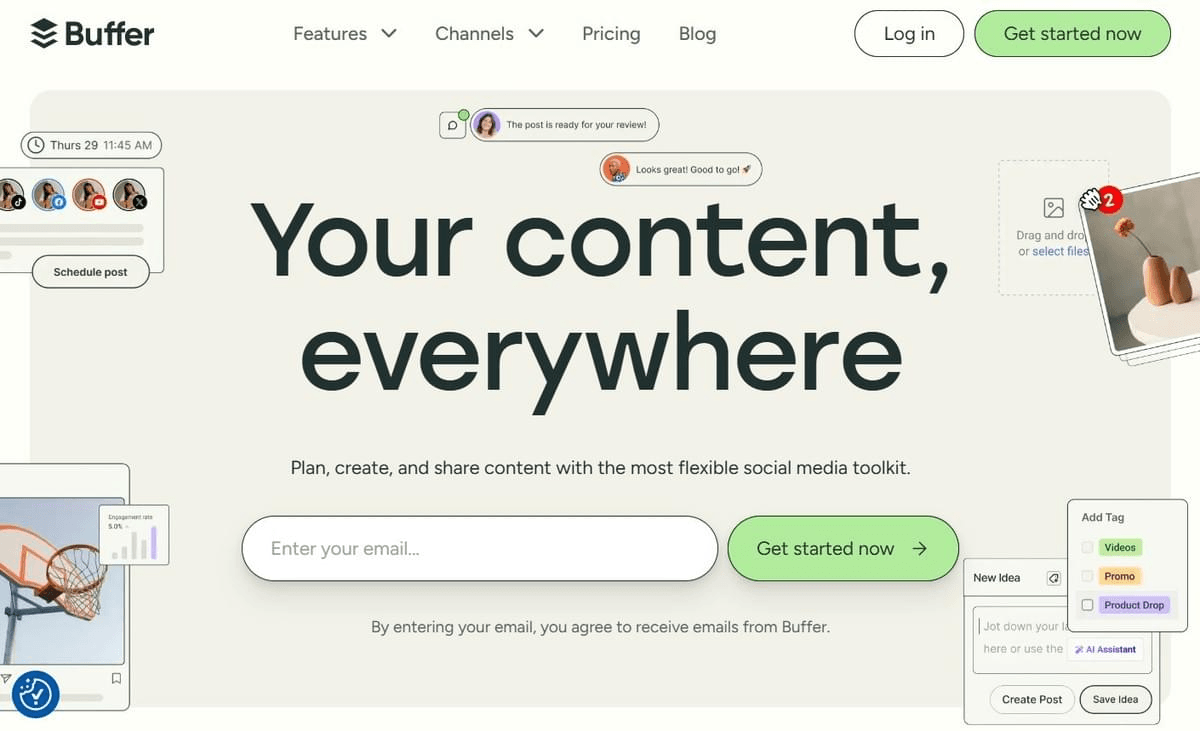 Buffer pour la gestion des réseaux sociaux