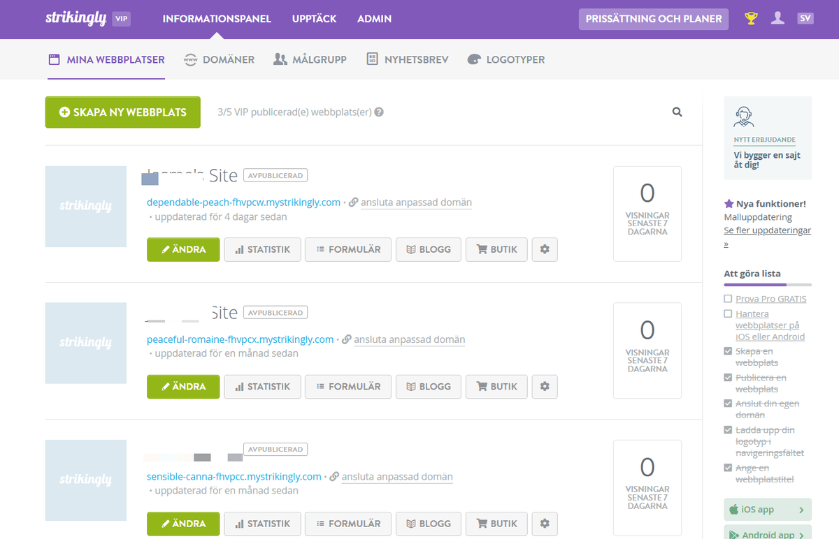Att använda Strikingly för sömlös integration av Pinterest för företag