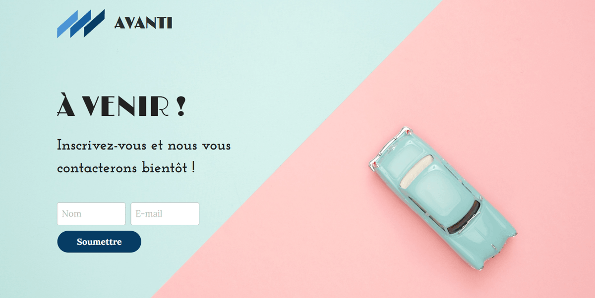 Validation avec des pages d'Accueil