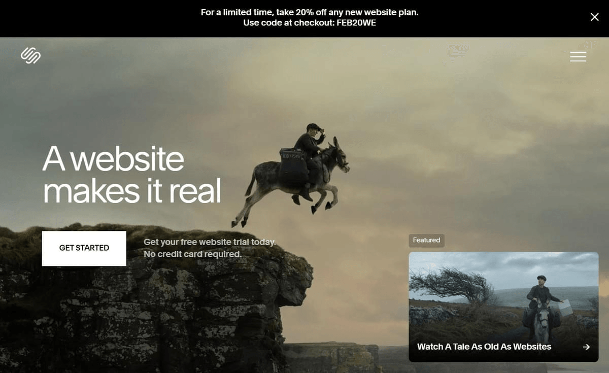 Squarespace pour l'attrait esthétique