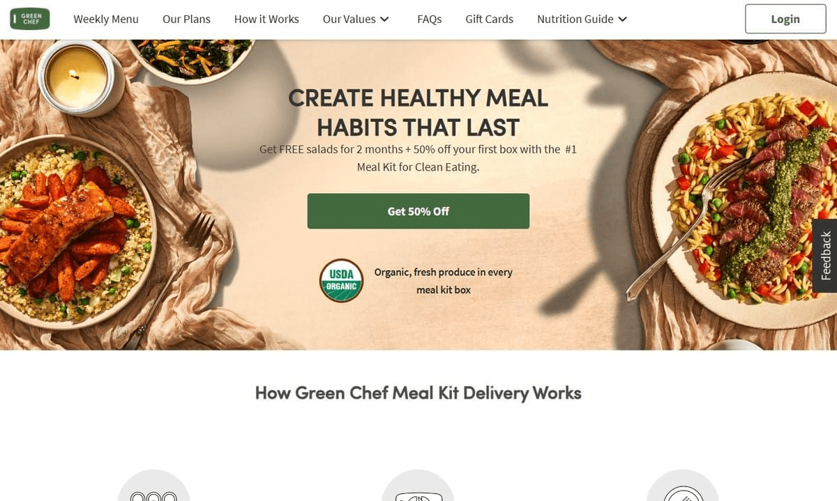 Green Chef : Certifié biologique par l'USDA