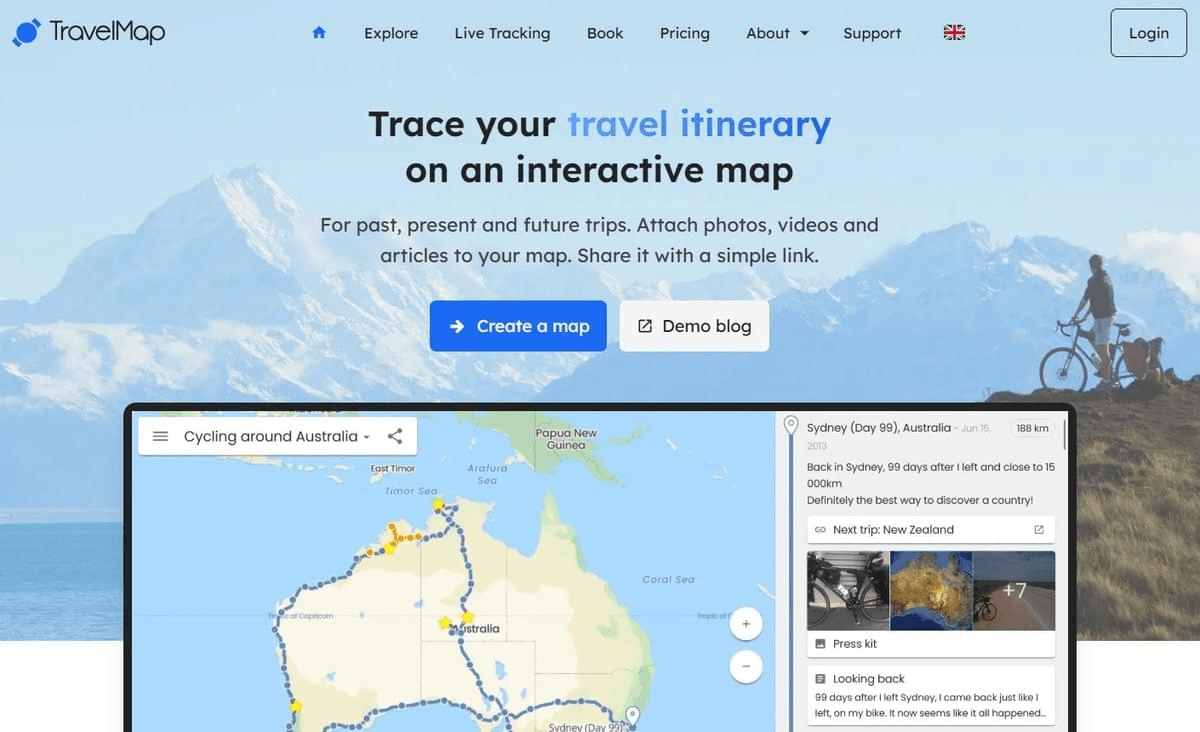 TravelMap : Visualisez votre voyage