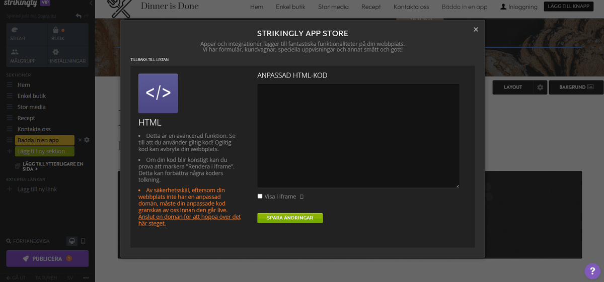 Cinemagraphs på Strikingly