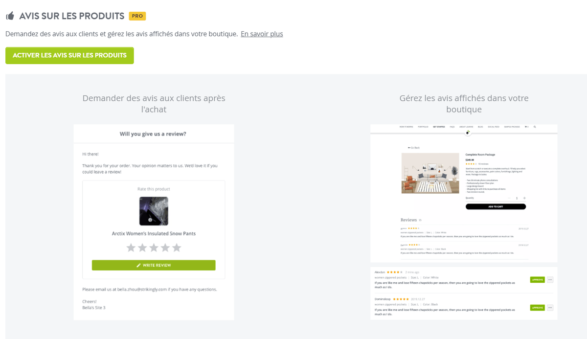 Outils pour la gestion des avis et témoignages sur le site web