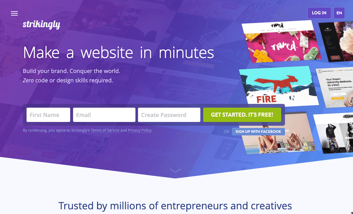 Thiết Kế Website Hiện Đại Với Strikingly