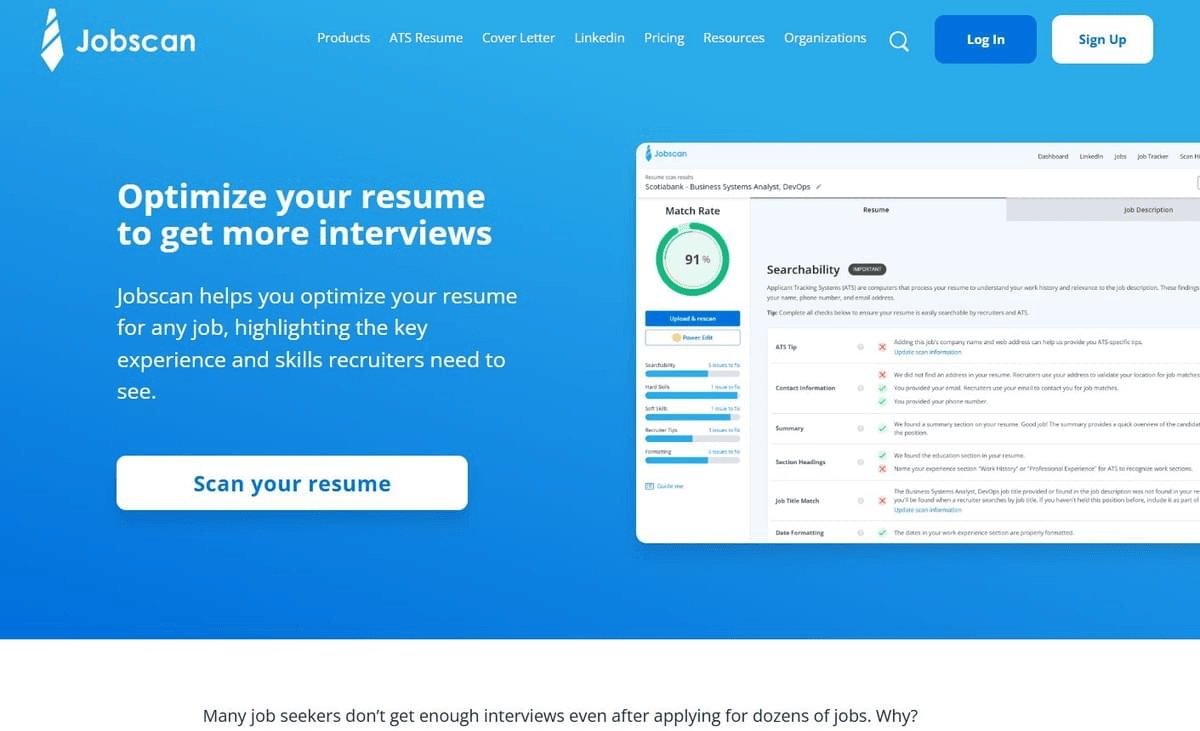 Jobscan : votre assistant de correspondance de mots-clés