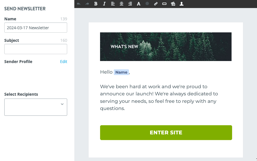 Mẫu email tuỳ chỉnh