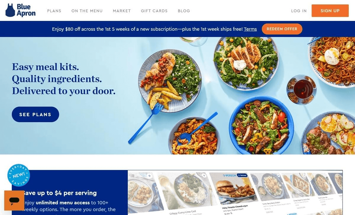 Blue Apron : Un pionnier dans les kits repas