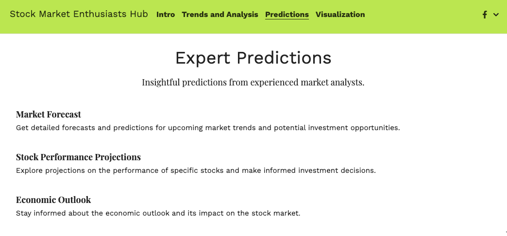 Chia sẻ thông tin thị trường chứng khoán trên trang web Strikingly của bạn