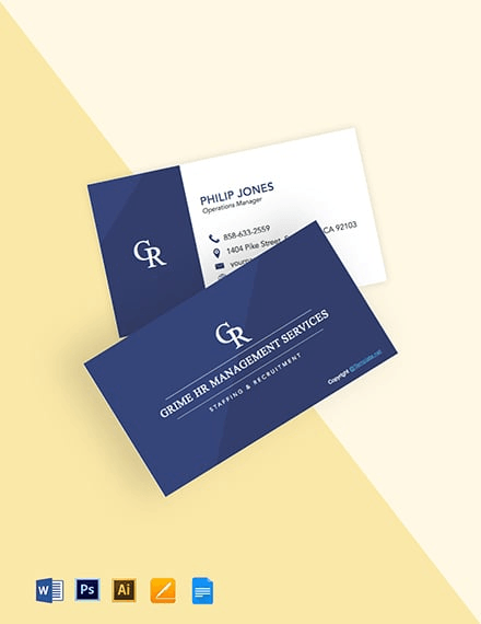 Printable Card Generic Free printable business card templates for google docs