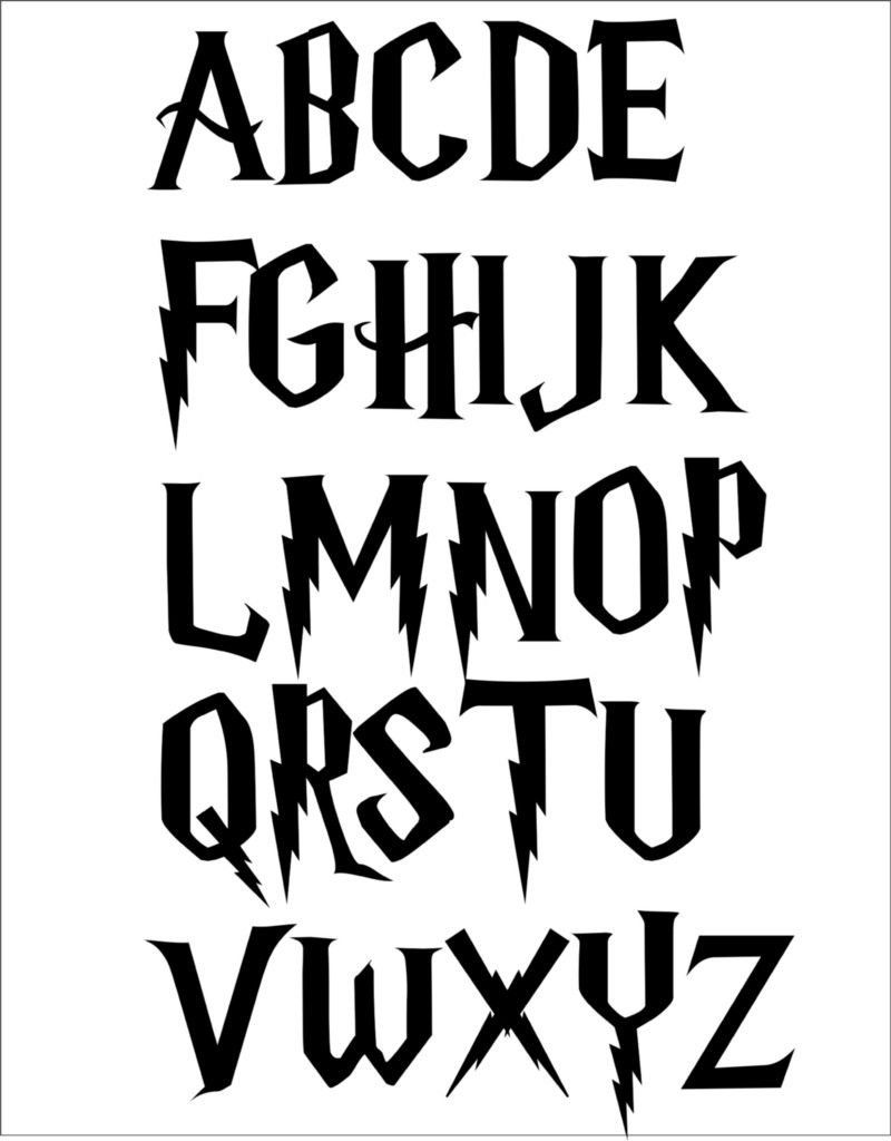 Harry potter letter font cricut