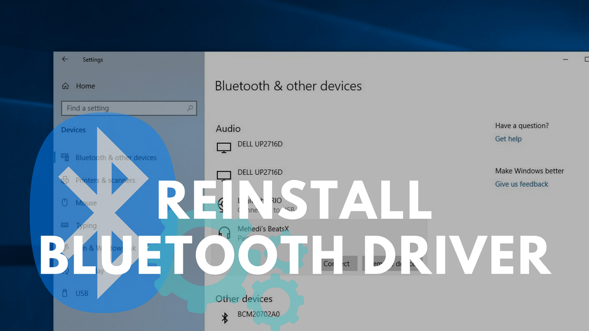 Bluetooth driver install windows 10