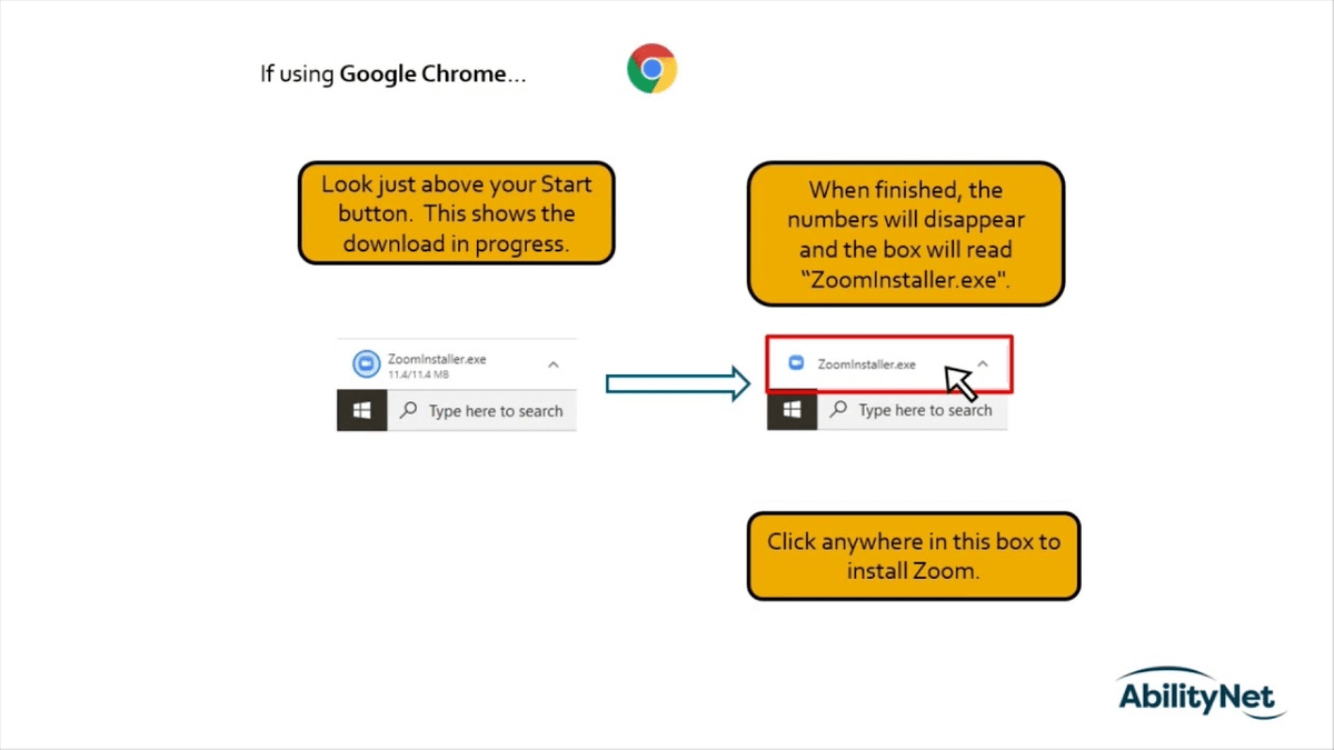 Download and install the zoom meeting for windows 10