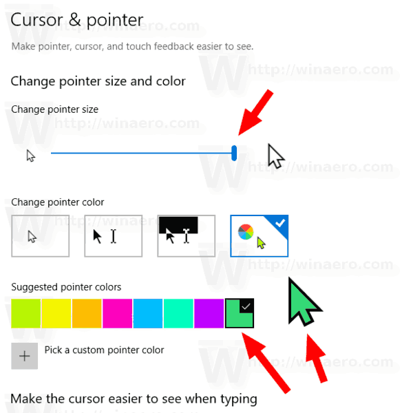 How to change mouse cursor color on windows 10