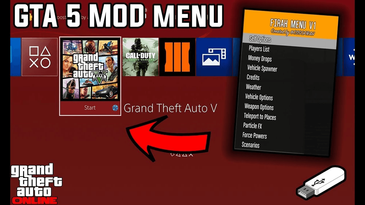 Gta 5 story mode mod menu ps4 usb