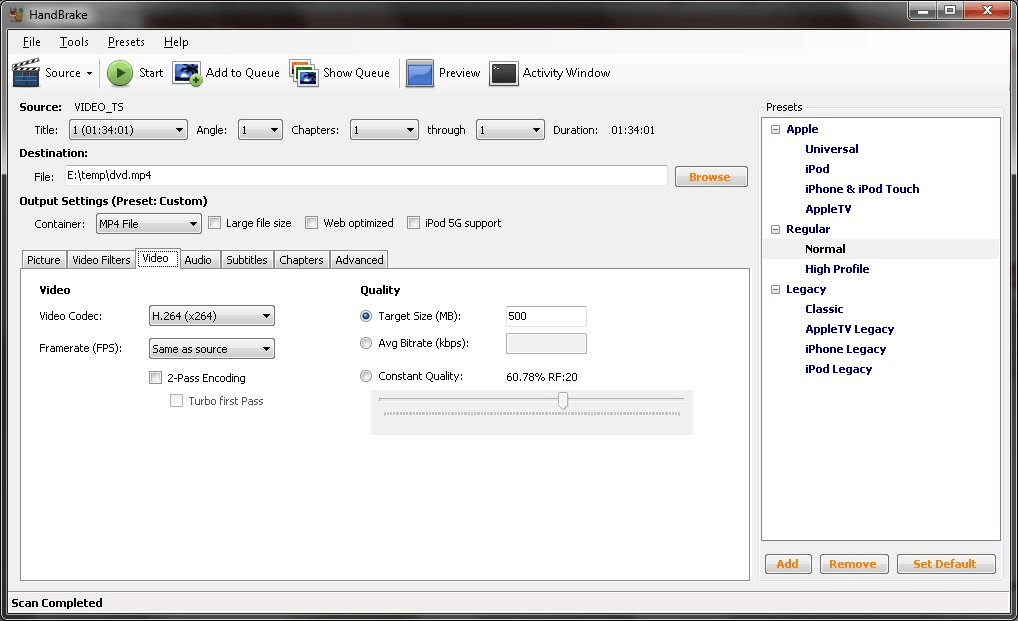 Best video output for handbrake mac